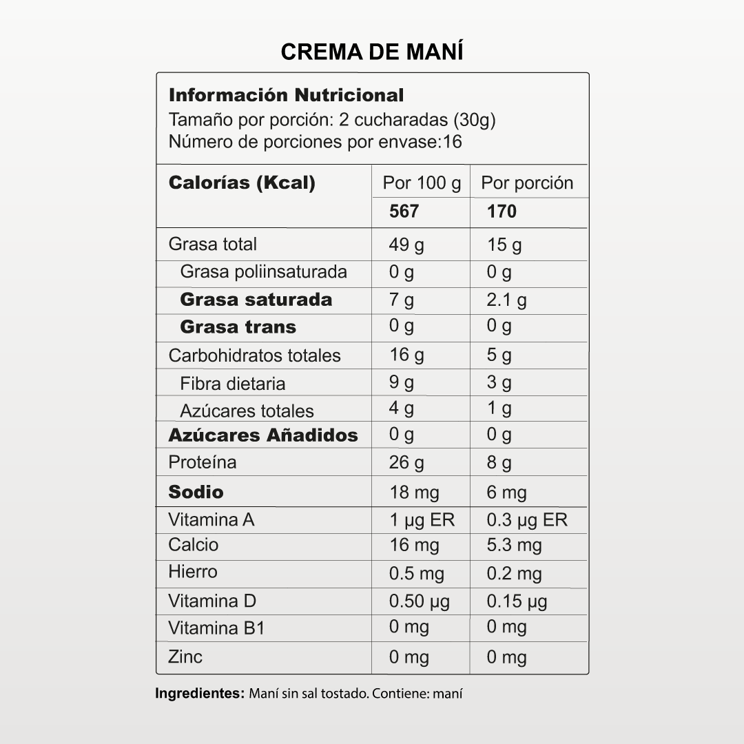 Crema de Maní - 480g