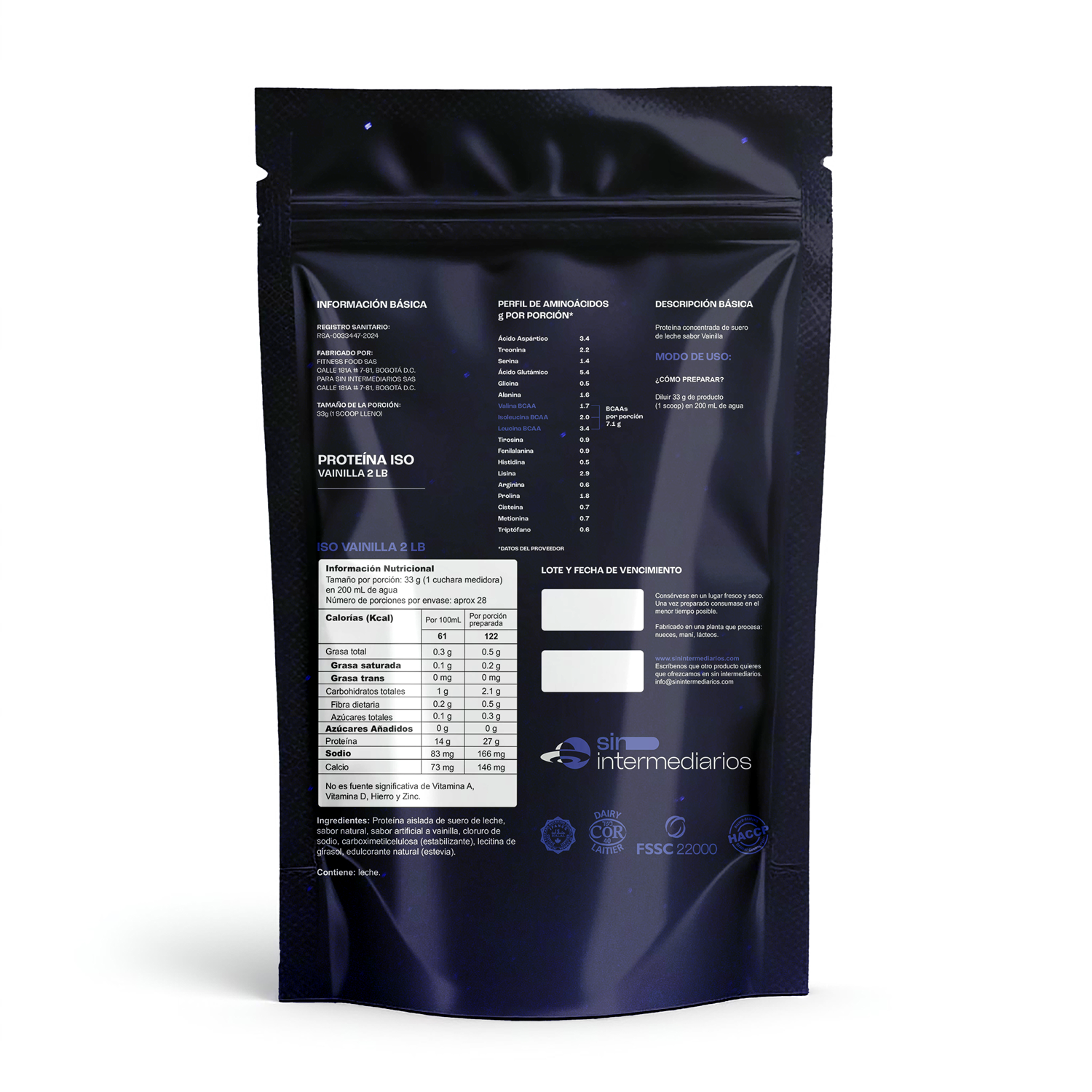 Proteína Aislada ISO - Vainilla