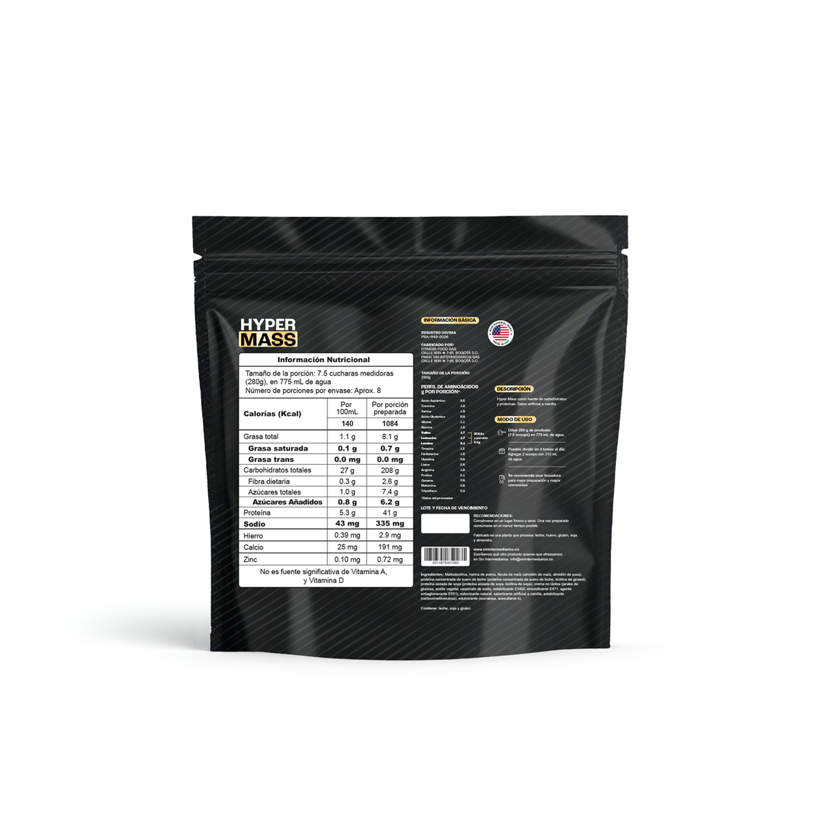 Proteína Hipercalórica Hyper Mass