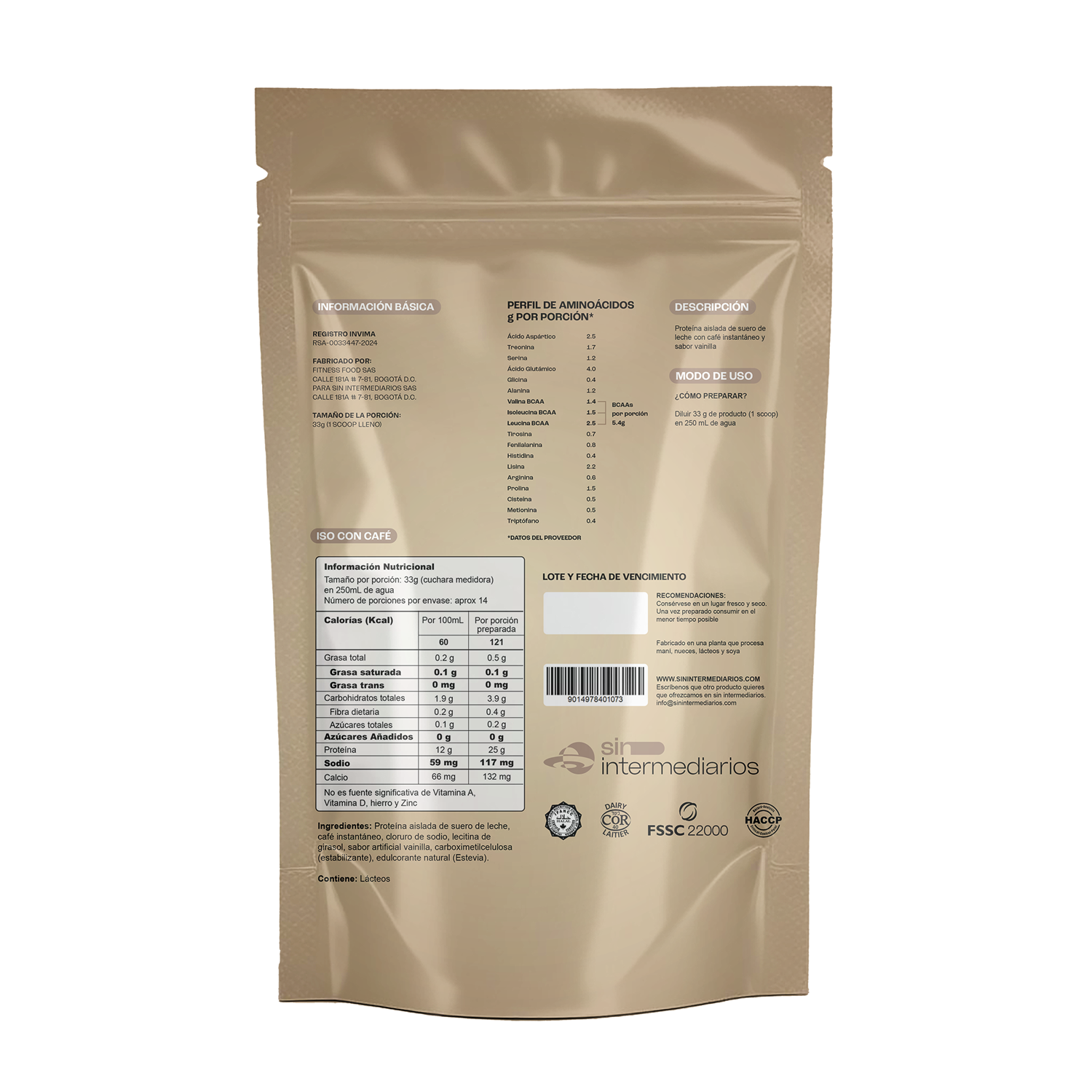 Proteína Aislada ISO - Café