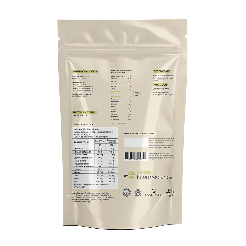 Proteína Vegan - Vainilla