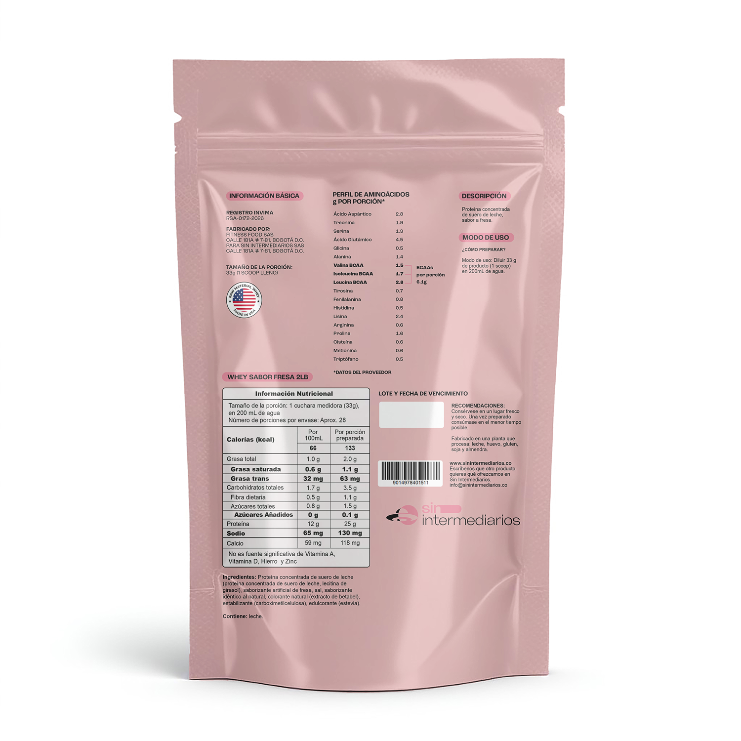 Proteína Whey - Fresa