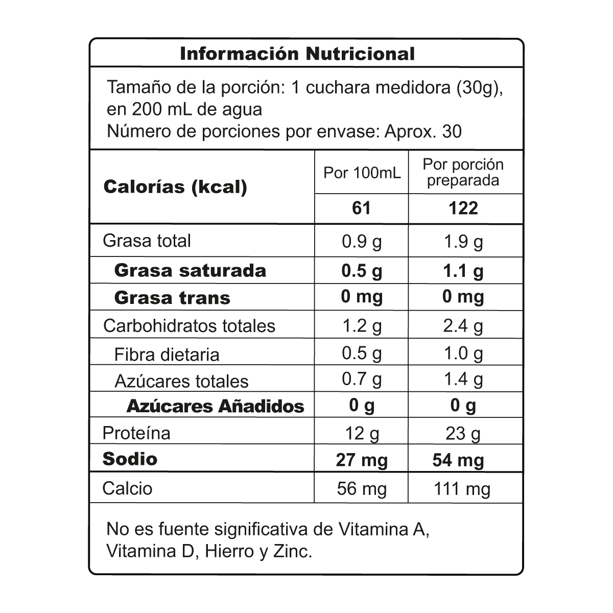 Proteína Whey - Sin Sabor